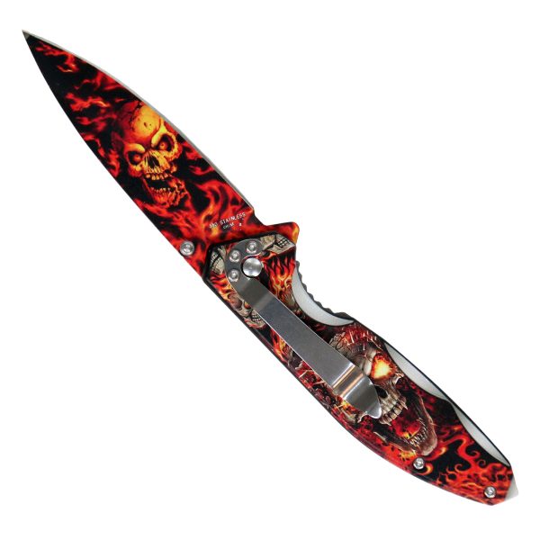 Hot Leathers Fire Skulls Knife KNA1178 Cheap - Image 4