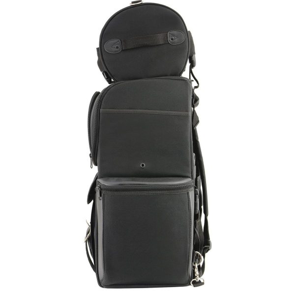 Milwaukee Leather SH605 Large Black Textile and PVC 2 Piece Touring Sissy Bar Motorcycle Bag Hot on Sale - Image 4