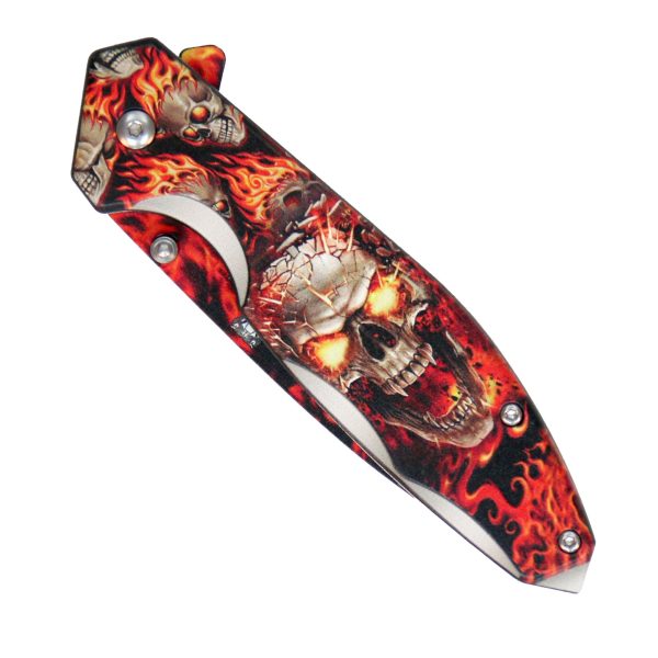 Hot Leathers Fire Skulls Knife KNA1178 Cheap - Image 2