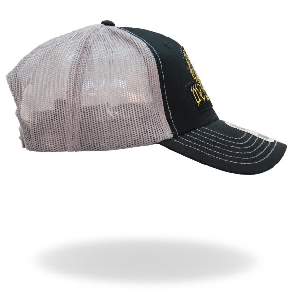 Hot Leathers Black Gray and Yellow Trucker Hat We The People Eagle GSH1049 Cheap - Image 5