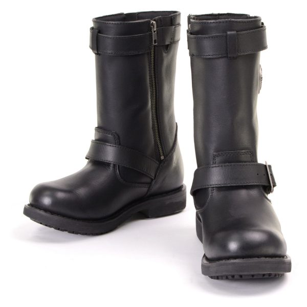 Milwaukee Leather MBL9359 Women s Black 11-Inch Classic Engineer Motorcycle Leather Boots Fashion - Image 3