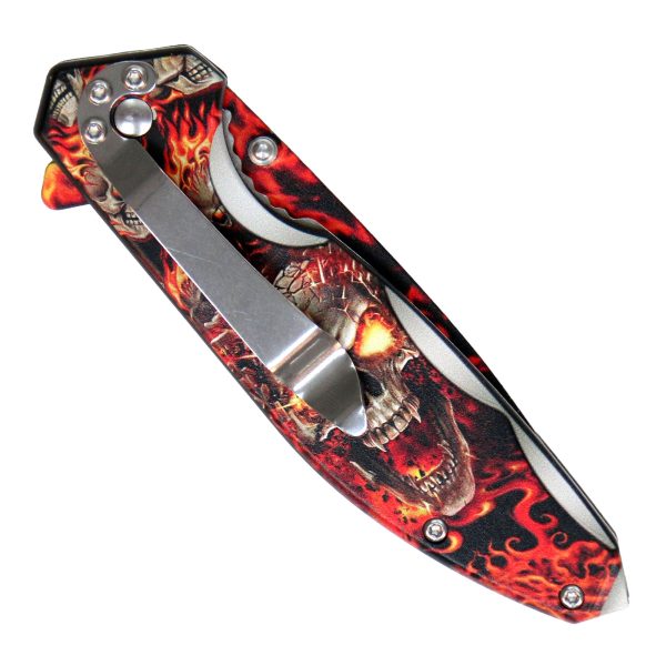 Hot Leathers Fire Skulls Knife KNA1178 Cheap - Image 3