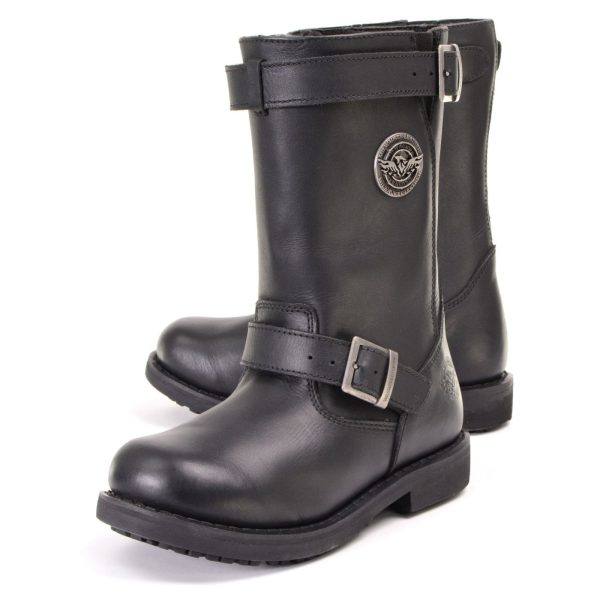Milwaukee Leather MBL9359 Women s Black 11-Inch Classic Engineer Motorcycle Leather Boots Fashion - Image 4