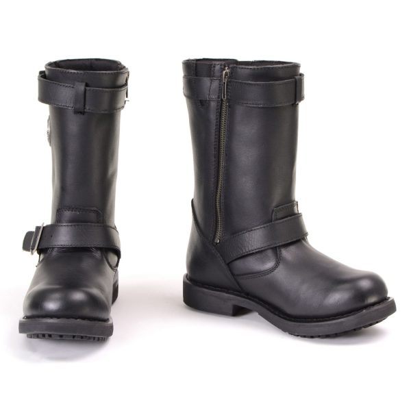 Milwaukee Leather MBL9359 Women s Black 11-Inch Classic Engineer Motorcycle Leather Boots Fashion - Image 2