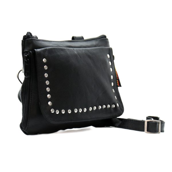 Hot Leathers Studded Leather Concealed Carry Purse For Discount - Image 2