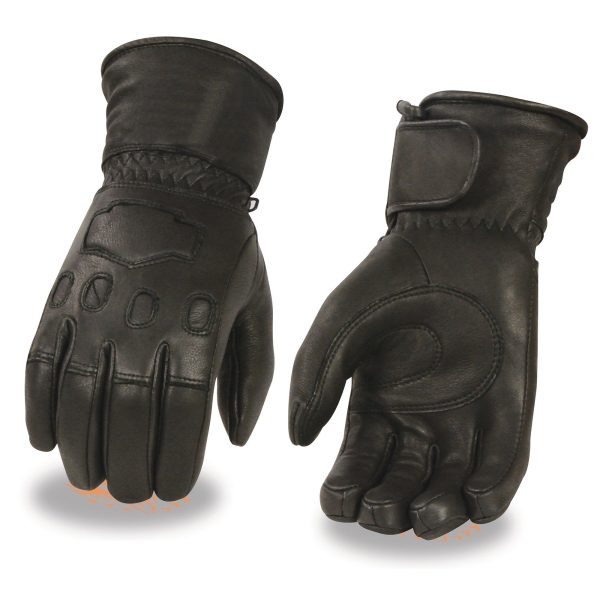 Milwaukee Leather G034 Men s Black Deerskin Leather Thermal Lined Gauntlet Gloves Sale