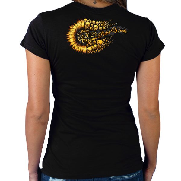 2024 Arizona Bike Week Sunflower Ladies T-Shirt AZL1474 Sale - Image 2