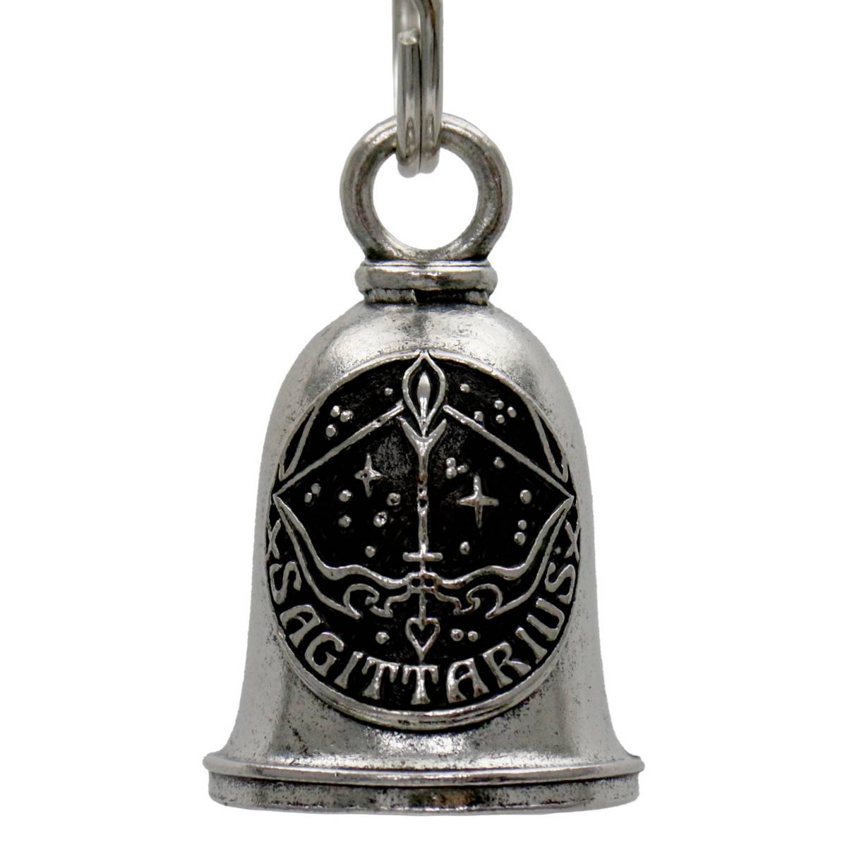 Milwaukee Leather MLB9163 Zodiac Sagittarius Motorcycle Good Luck Bell w  Key Ring-Key Chain Accessory for Bikers For Sale