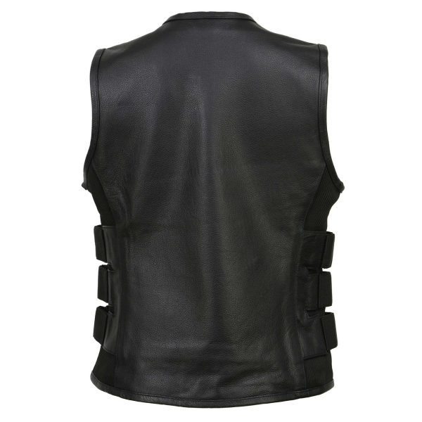 Milwaukee Leather MLL4501 Women s Bullet Proof Style Swat Rider Leather Vest W  Single Panel Back for Club Patches Discount - Image 5