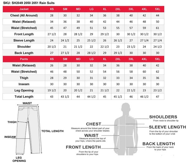 NexGen Men s SH2050 Black and Grey Hooded Water Proof Armored Rain Suit Discount - Image 2