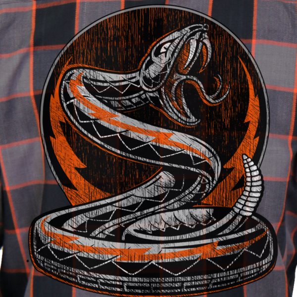 Hot Leathers FLM2111 Men s  Rattler  Flannel Long Sleeve Shirt Online Sale - Image 4