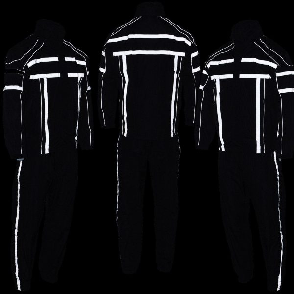 NexGen SH2331 Men s Black Water Resistant Rain Suit with Reflective Tape For Sale - Image 4