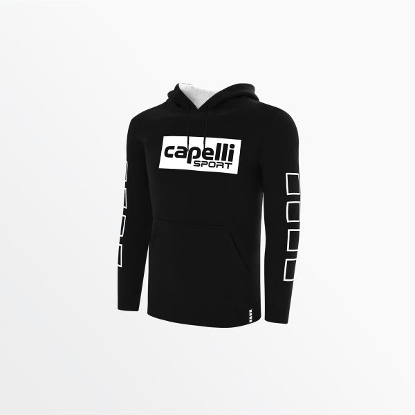 YOUTH FLEECE HOODIE WITH LOGO AND 4 CUBE SLEEVES Online Hot Sale